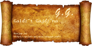 Galát Gajána névjegykártya